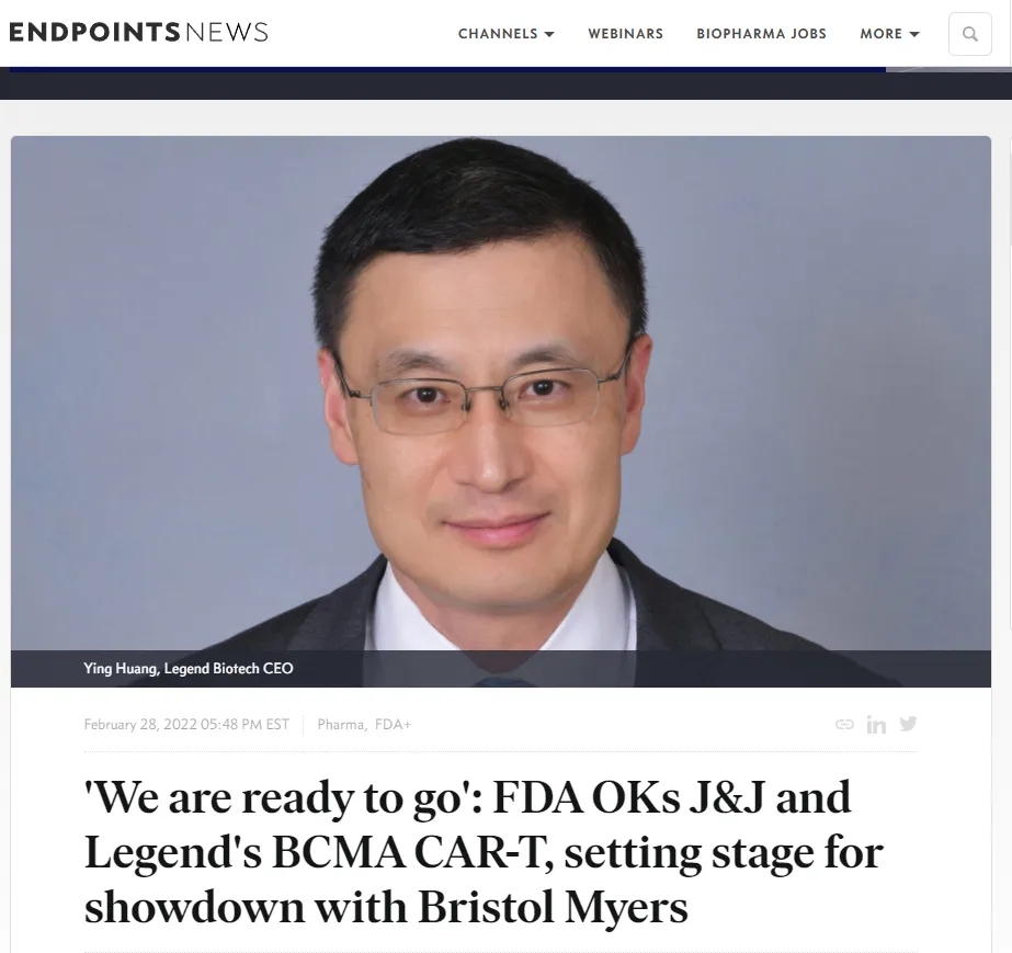 Dr. Ying Huang, CEO and CFO of Legend Biotech